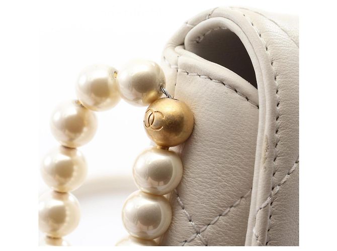 Sac à épaule Chanel Matelassé avec fausses perles - vue 9