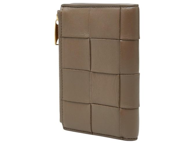 Cartera bi-fold de cuero marrón Bottega Veneta - vista 2