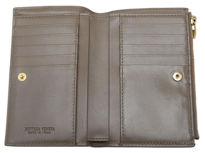 Cartera bi-fold de cuero marrón Bottega Veneta - vista 7