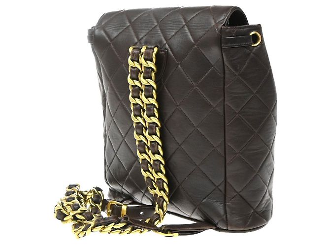 Chanel Duma Drawstring Quilted Leather Small - vista 4