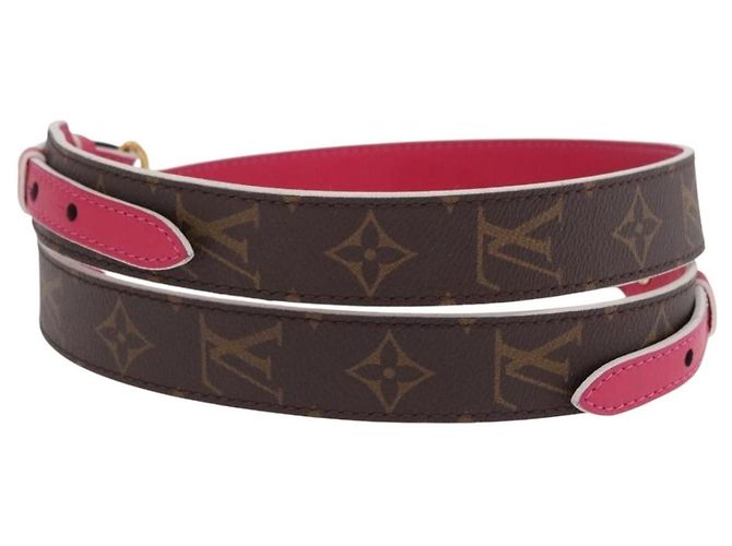 Tracolla Louis Vuitton Bandouliere XL in tela Monogram e pelle - vista 3