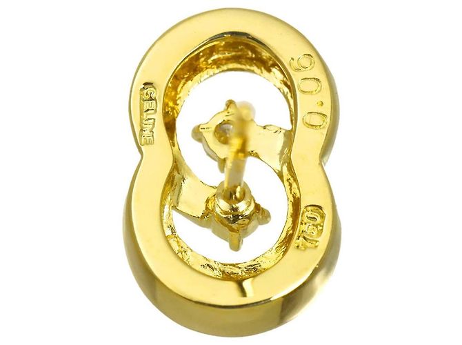 Céline Celine CELINE Circle Earrings with Diamonds - view 4