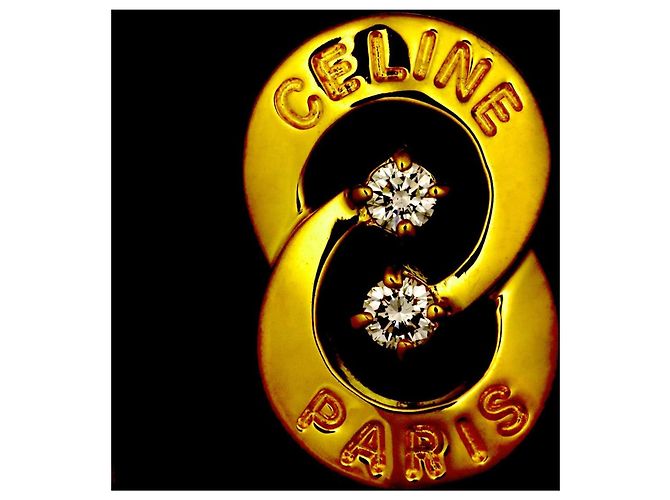 Céline Celine CELINE Circle Earrings with Diamonds - view 7