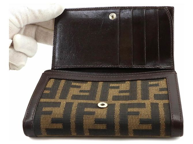 Cartera larga bi-fold Fendi Zucca - vista 7