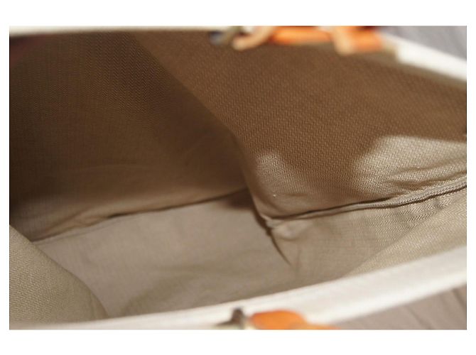 Hermès Borsa Tote Grand Modèle in Tela e Pelle Beige - vista 7