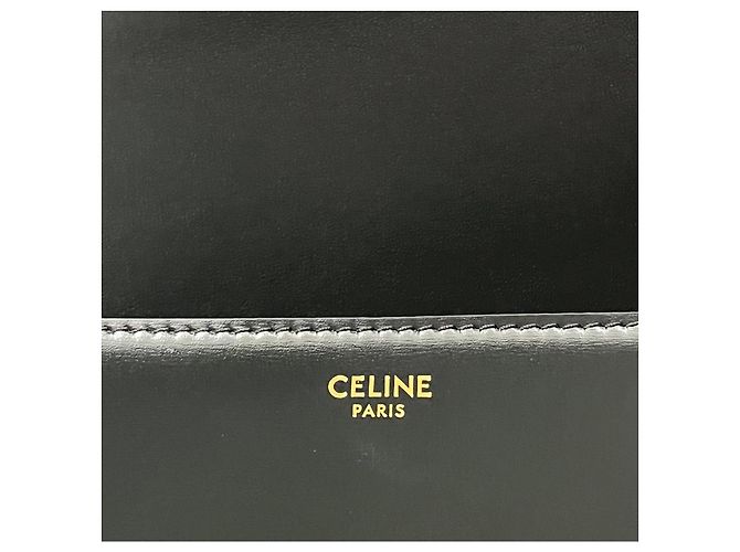 Céline Celine Teen Triomphe Tasche glänzendes schwarzes Leder - Ansicht 10