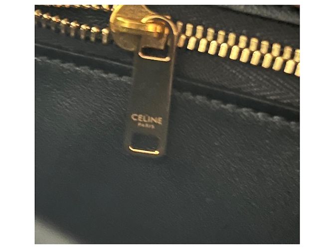 Céline Celine Teen Triomphe Tasche glänzendes schwarzes Leder - Ansicht 15