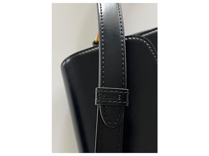 Céline Celine Teen Triomphe Tasche glänzendes schwarzes Leder - Ansicht 7