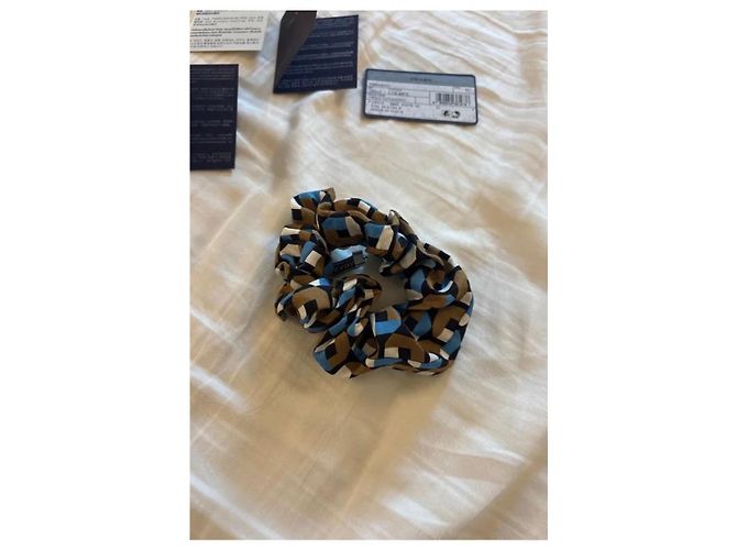Scrunchie in seta con stampa geometrica Prada - vista 5