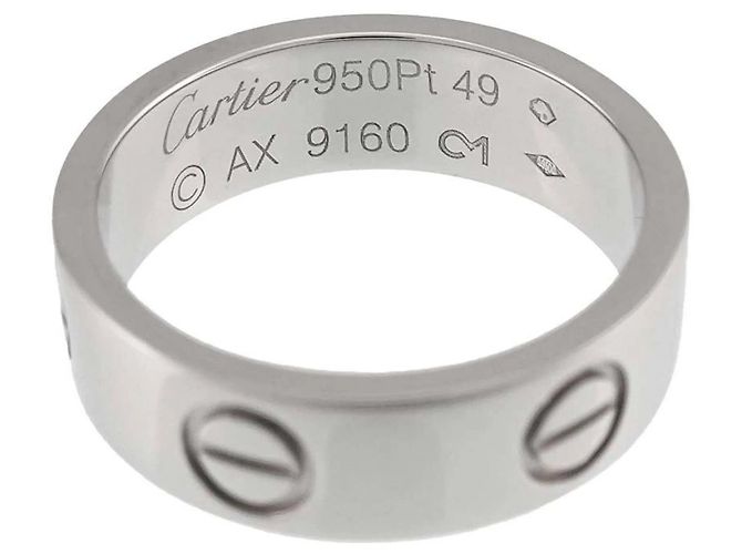 Anello Cartier Love in platino - vista 4