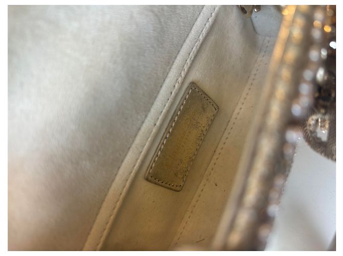 Christian Dior Lady D-Joy Cannage con Perle in Pelle Micro - vista 7