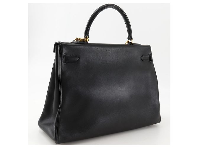 Hermès Hermes Kelly Black Box Calf with Gold Hardware 35 - vista 3
