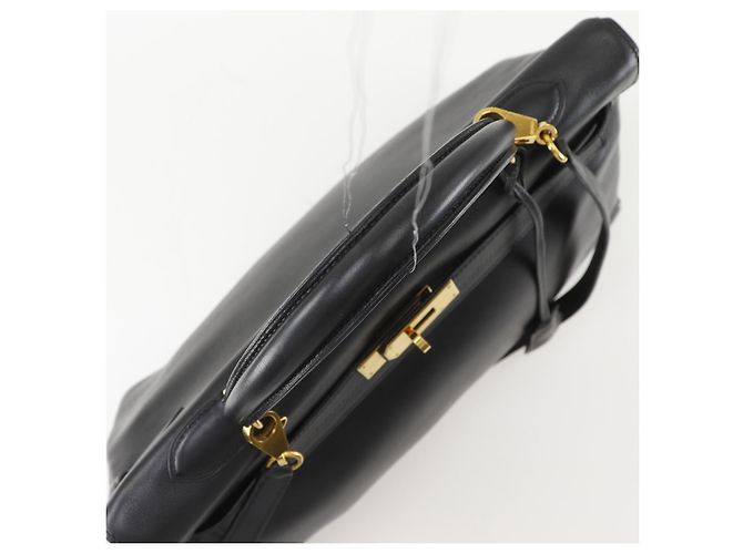 Hermès Hermes Kelly Black Box Calf with Gold Hardware 35 - vista 5