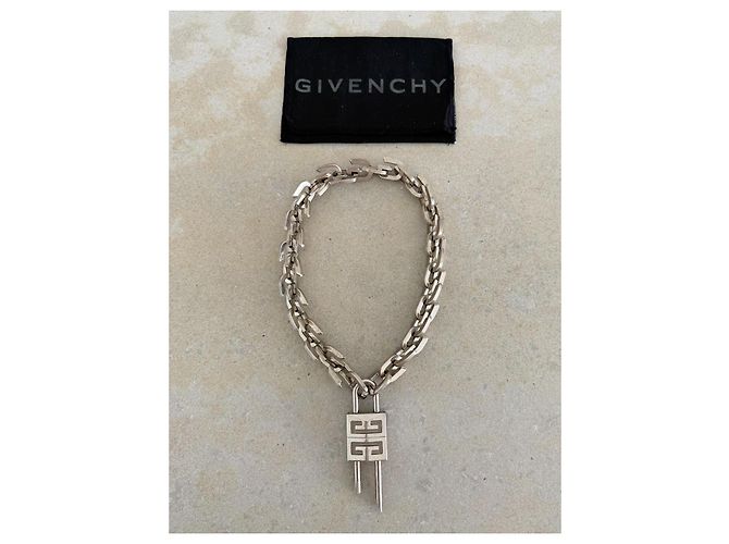Collana Givenchy G Link Lock Chain in metallo argentato - vista 7