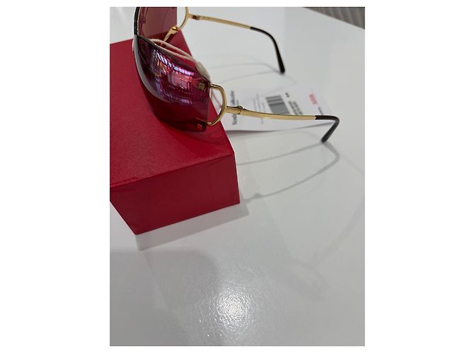 Occhiali da sole Cartier Metallo color oro - vista 2