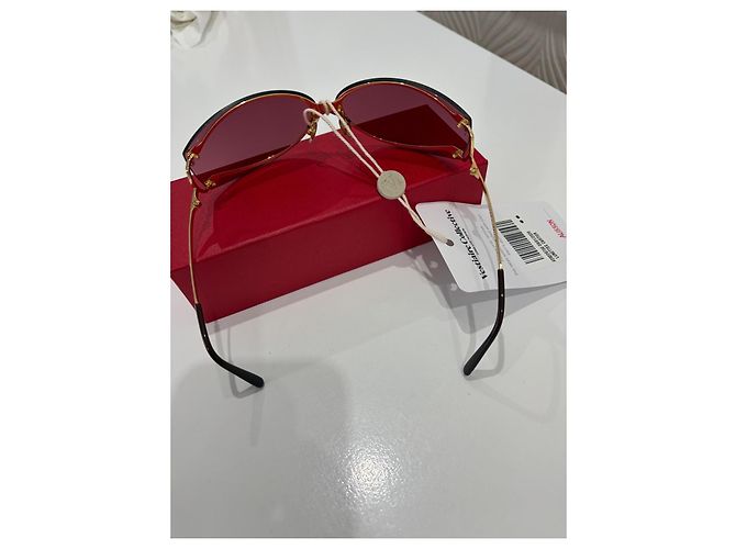 Occhiali da sole Cartier Metallo color oro - vista 3