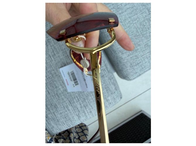 Occhiali da sole Cartier Metallo color oro - vista 4
