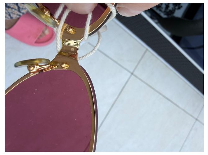 Occhiali da sole Cartier Metallo color oro - vista 7