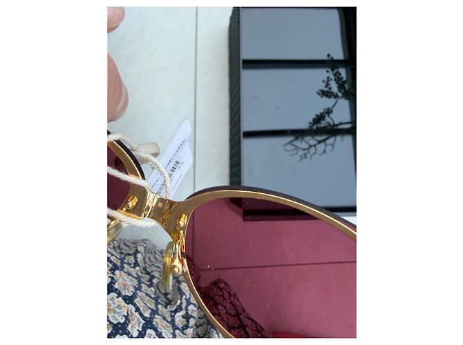Occhiali da sole Cartier Metallo color oro - vista 9