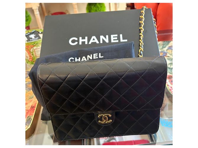 Timeless Chanel Classic Flap Bag Schwarz Lammleder - Ansicht 14