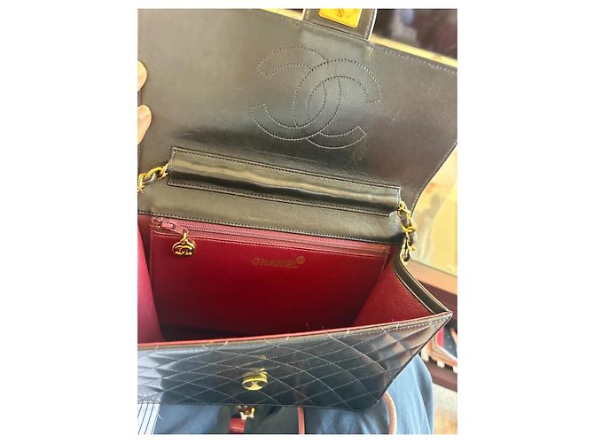 Timeless Chanel Classic Flap Bag Schwarz Lammleder - Ansicht 15