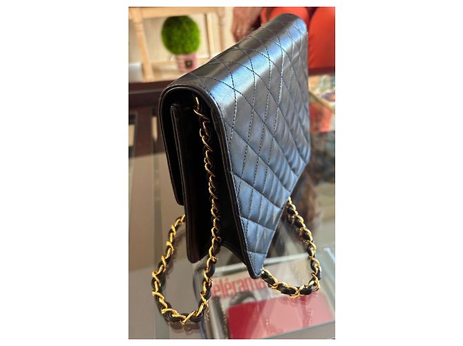 Timeless Chanel Classic Flap Bag Schwarz Lammleder - Ansicht 5
