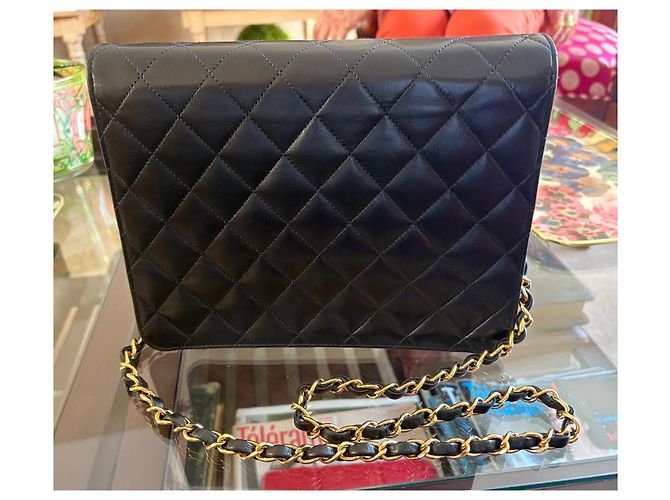 Timeless Chanel Classic Flap Bag Schwarz Lammleder - Ansicht 9