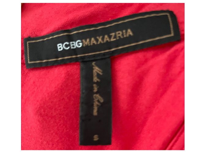 Bcbg Max Azria BCBGMAXAZRIA Red Ruffled Maxi Dress Viscose - view 2