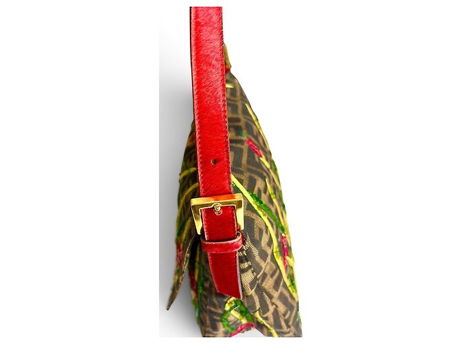 Fendi Zucca FF Mamma Baguette Tasche Floral Bestickt - Ansicht 10