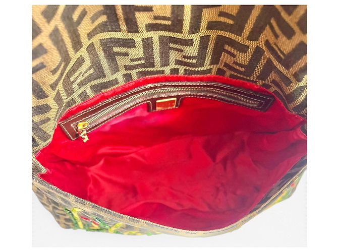 Fendi Zucca FF Mamma Baguette Tasche Floral Bestickt - Ansicht 12