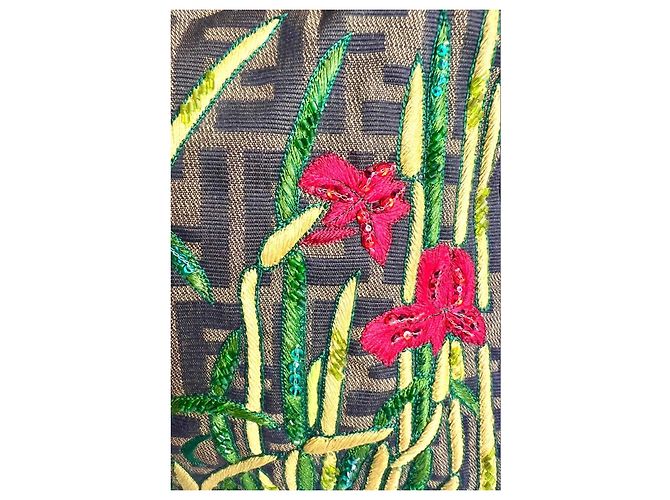 Fendi Zucca FF Mamma Baguette Tasche Floral Bestickt - Ansicht 5