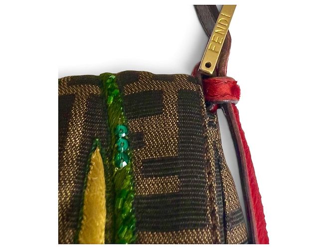 Fendi Zucca FF Mamma Baguette Tasche Floral Bestickt - Ansicht 9