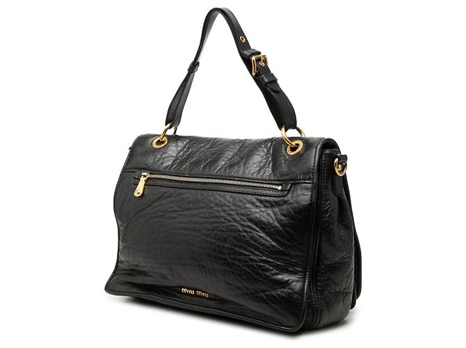 Borsa a mano e a tracolla Miu Miu in pelle nera - vista 2