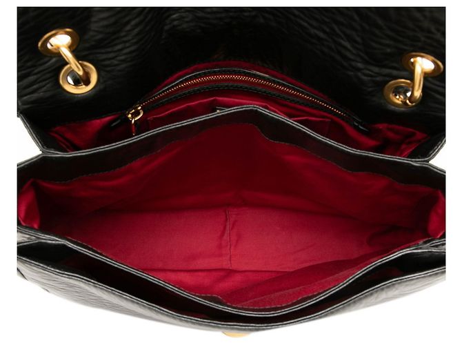 Borsa a mano e a tracolla Miu Miu in pelle nera - vista 4