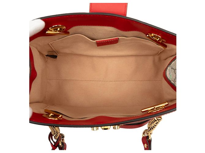 Padlock Borsa Gucci GG Supreme con lucchetto e motivo mela - vista 4