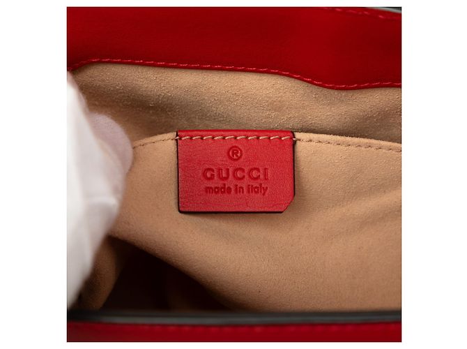 Padlock Borsa Gucci GG Supreme con lucchetto e motivo mela - vista 5
