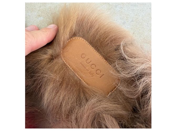 Gucci Princetown Fell-Mules Rosa - Ansicht 6