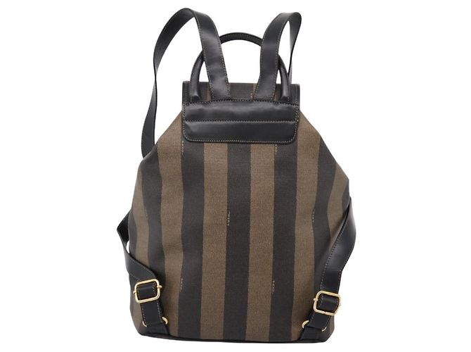 Fendi Vintage Pequin Logo Coated Canvas Small - vue 2