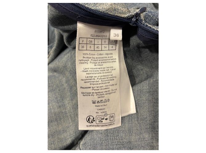 Dior Falda Maxi de Denim con dijes CD - vista 3