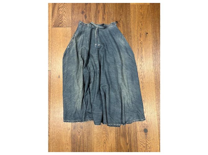 Dior Falda Maxi de Denim con dijes CD - vista 7