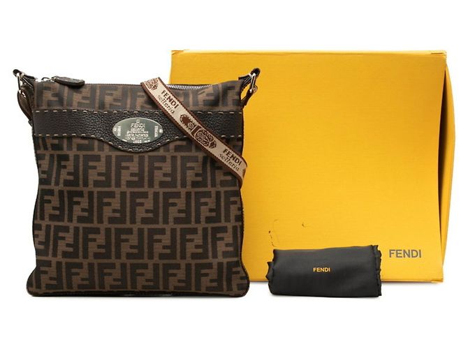 Borsa a tracolla Fendi Zucca Selleria - vista 7