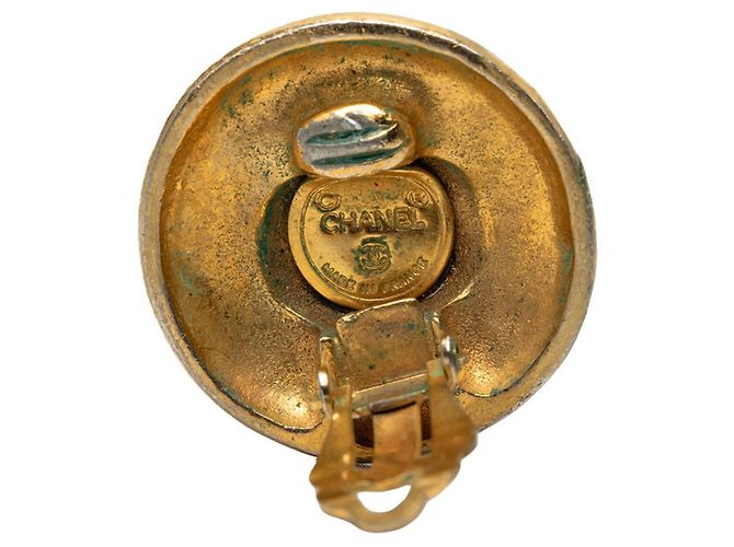 Chanel Vintage Coco Mark 1989 vergoldete Clip-Ohrringe - Ansicht 3