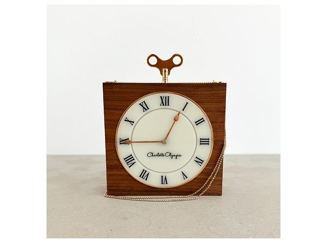 Charlotte Olympia Time Piece Clutch Reloj de Madera - vista 3