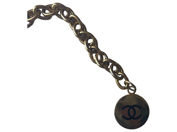 Chanel Vintage Metall-Kettengürtel mit CC-Medaillons - Ansicht 4
