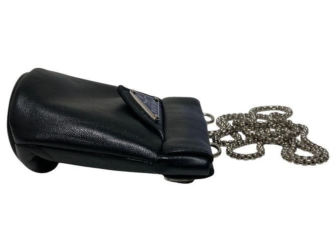 Mini pochette collier en cuir Nappa Prada - vue 3