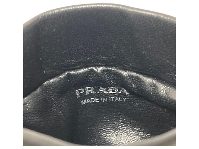 Mini pochette collier en cuir Nappa Prada - vue 8