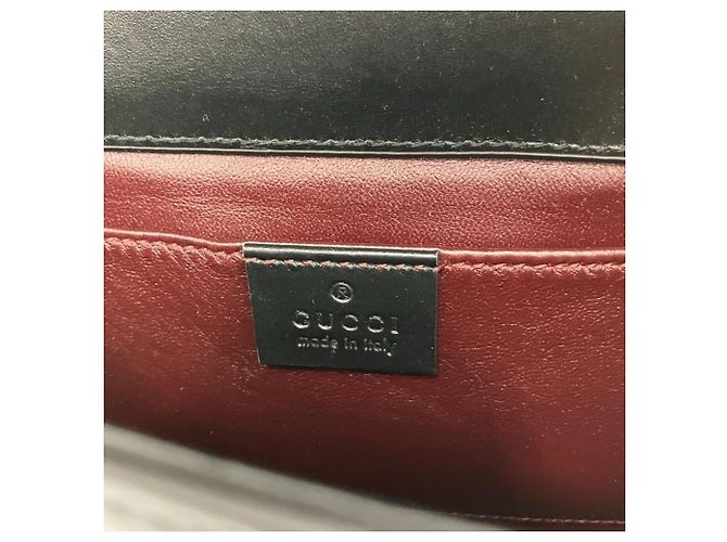 Borsa a tracolla con catena in pelle GUCCI Zumi - vista 11