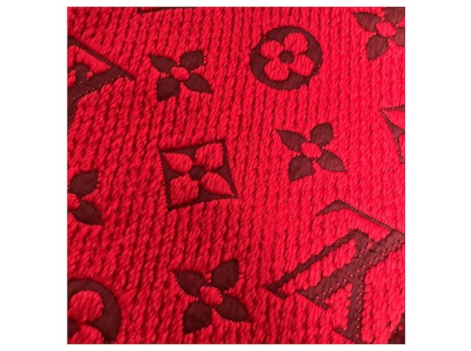 Louis Vuitton Ruby Monogram Wool Silk Stole - view 3