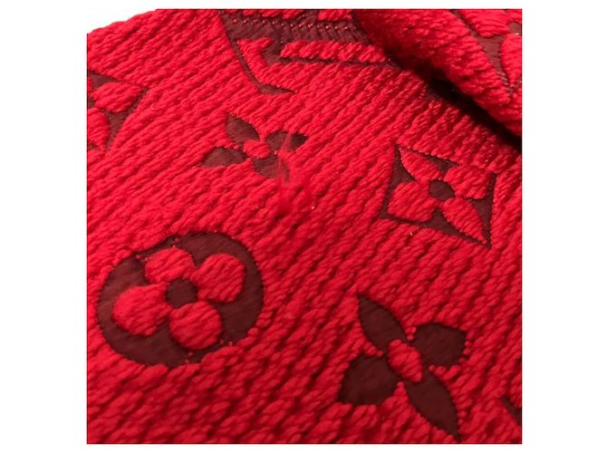 Louis Vuitton Ruby Monogram Wool Silk Stole - view 4