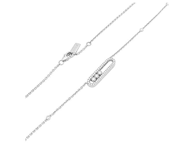 Messika Halskette, "Move Classique pavé", kleines Modell, Weißgold und Diamanten. - Ansicht 3